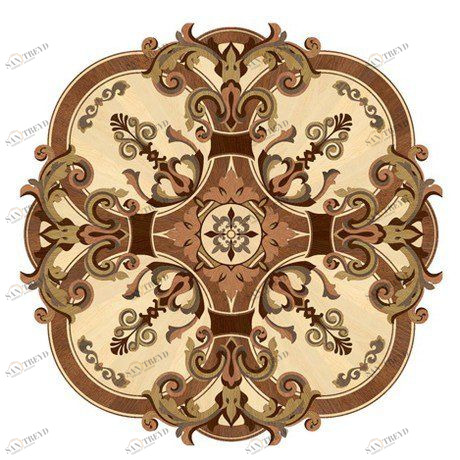 Художественный паркет Da Vinci Розетка 26-124 Дуб Селект (Гладкая) х1000диаметр мм 260090124