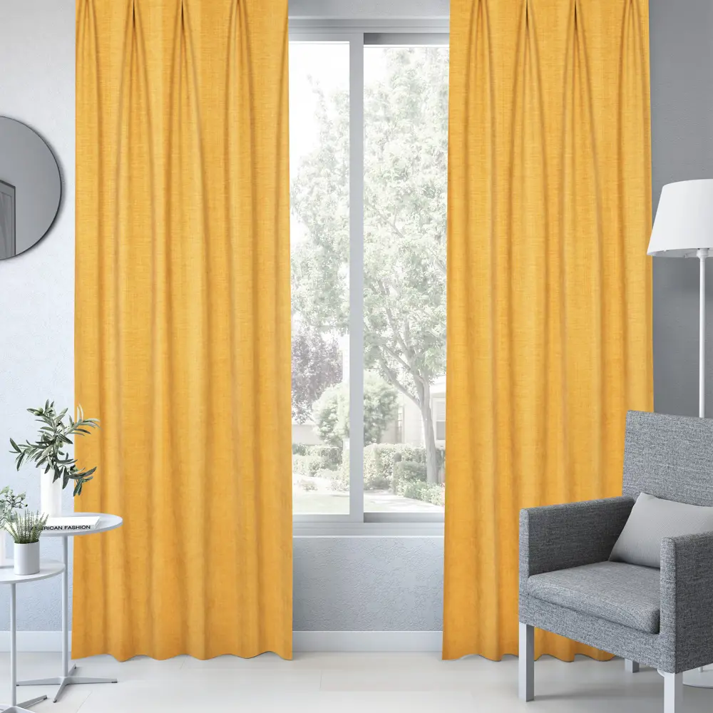 Штора на ленте Inspire Vuori 160x280 см цвет желтый 88311250 STLM-2047196  - Вид №5