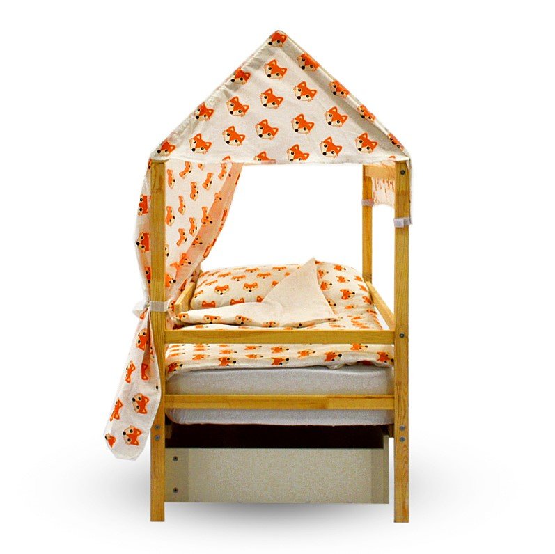 Крыша для кровати-домика текстильная Svogen "Лисички" БЕЛЬМАРКО  00-3833084 Оранжевый Santreyd  - Вид №2