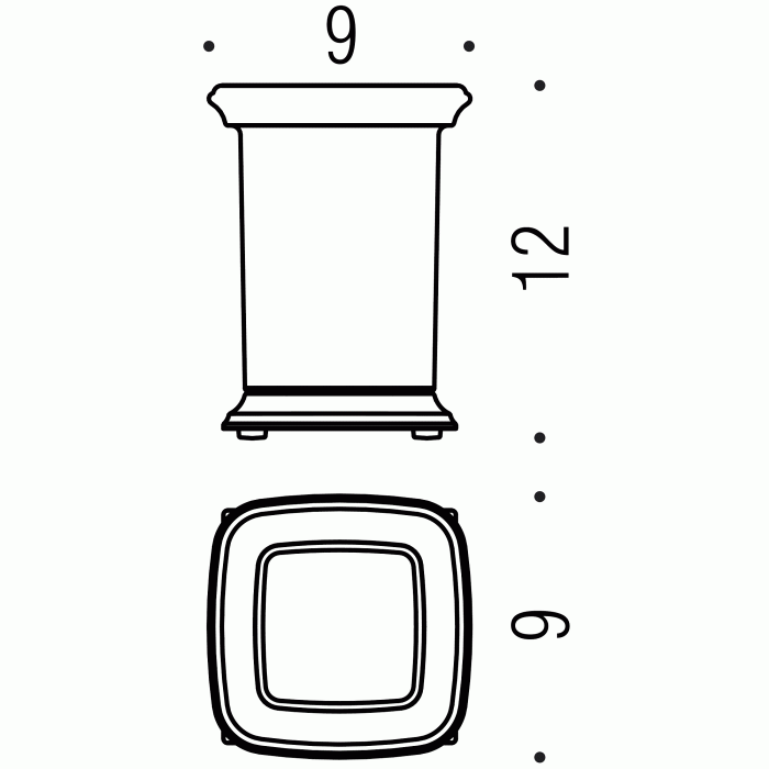 B3241 Стакан настольный (хром) COLOMBO PORTOFINO Colombo Design - Вид №4
