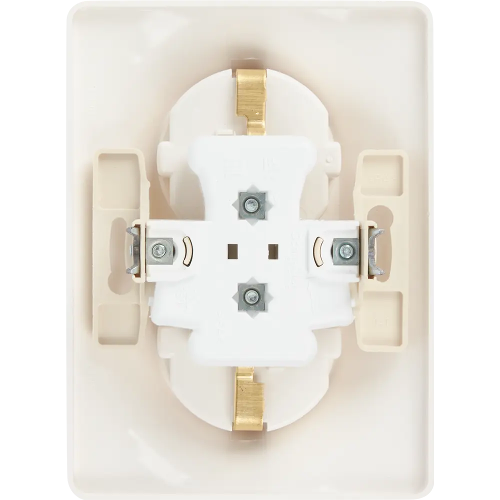 Розетка двойная встраиваемая Schneider Electric Glossa с заземлением цвет молочный 84657422 STLM-2054618 SYSTEME ELECTRIC  - Вид №3