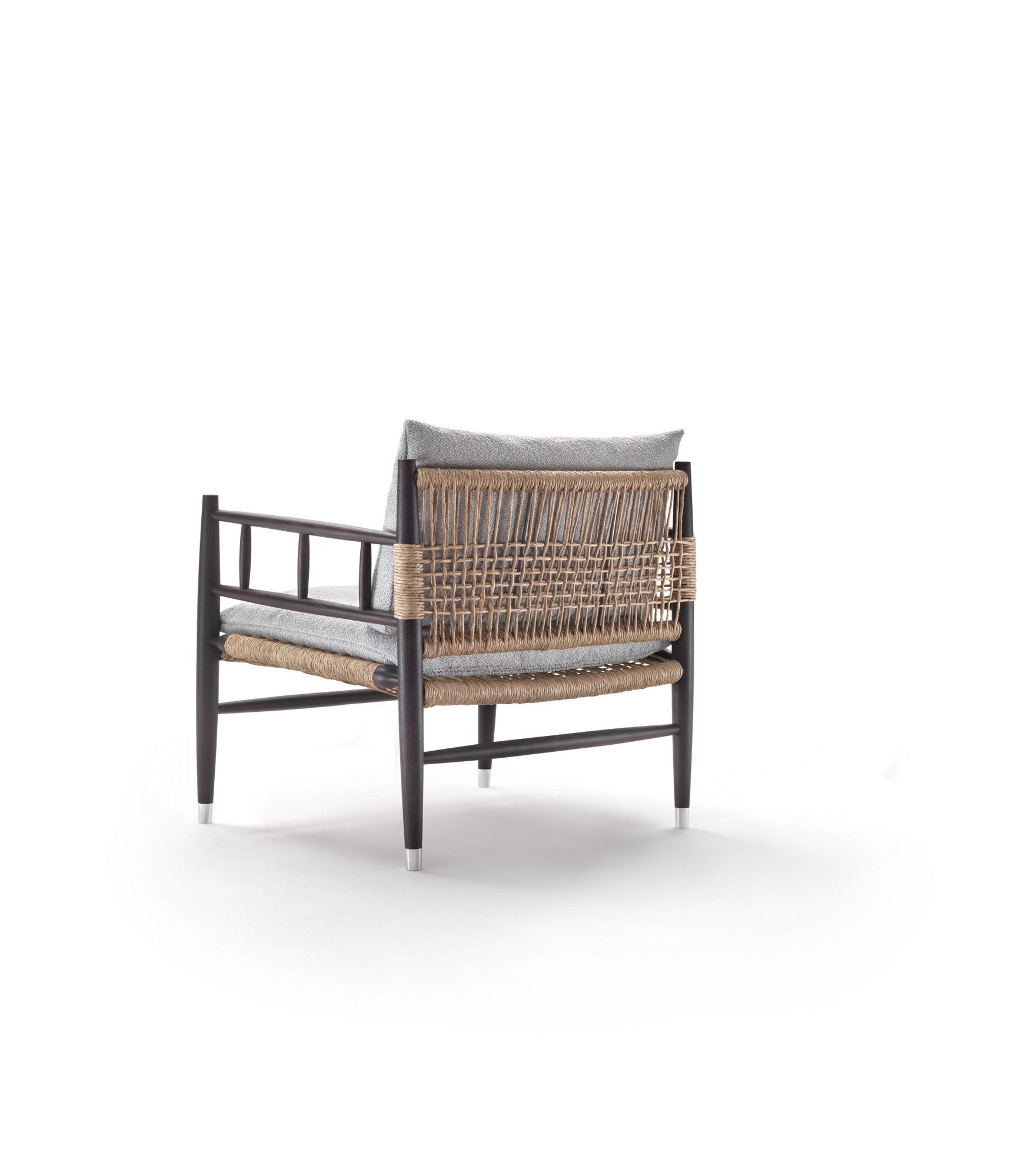 Кресло из массива дерева и речной соломы Flexform ли ARCH-00014464 - Вид №1