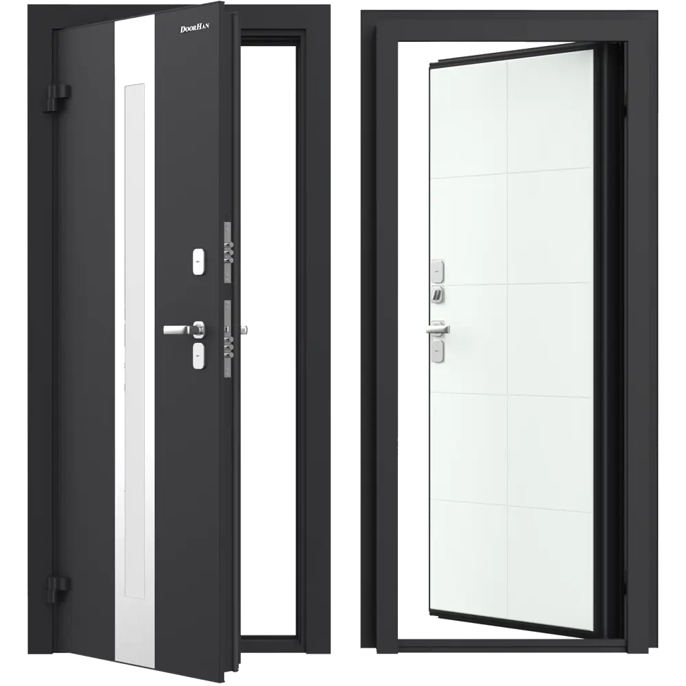 Дверь входная металлическая Термо 98x205 см левая вуд тангент белый DOORHAN STLM-2138397 - Вид №1