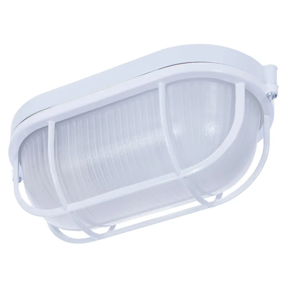 Светильник для бани с решёткой 60 Вт IP54  накладной форма овал, цвет белый APEYRON STLM-2005694