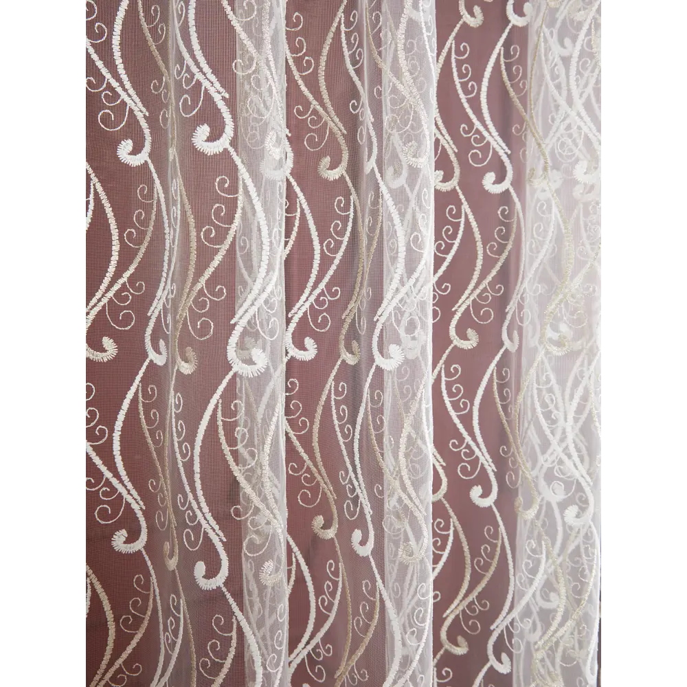 Тюль 1 м/п Классика сетка 280 см цвет бежевый ELIT HOME STLM-2094866 - Вид №3