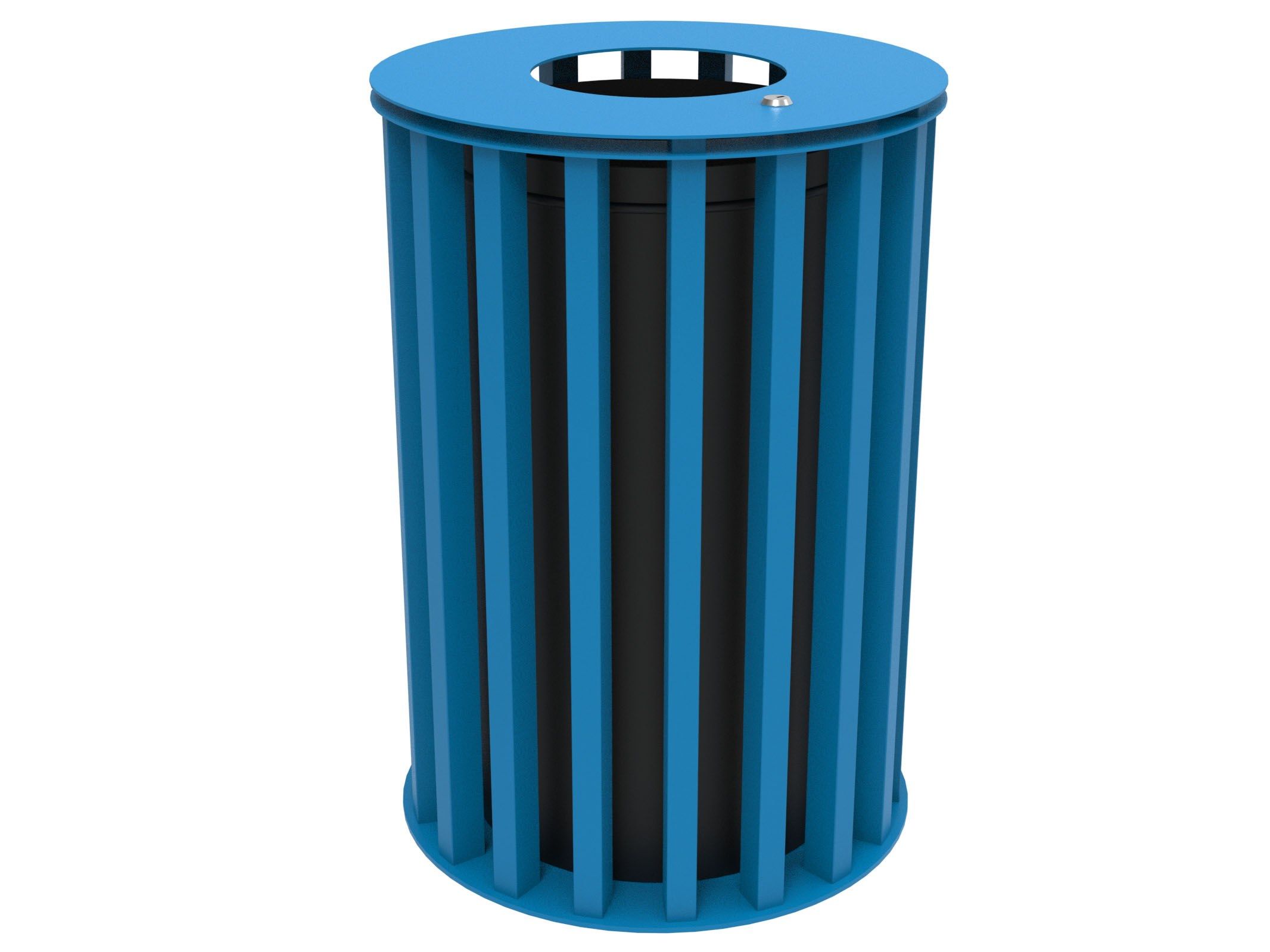 Оцинкованная стальная корзина для мусора с крышкой Lazzari Динамо ARCH-00087800 - Вид №7