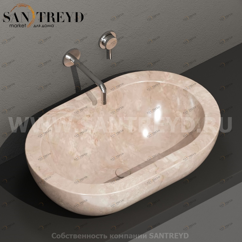 SC012AB Накладная раковина на столешницу  овальная Ceramica Globo 