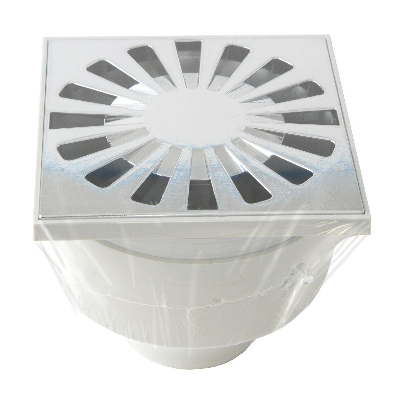 ABS сифонированная крышка люка с хромированной решеткой и вертикальным выхлопом First Corporation First Plast ARCH-00057529 - Вид №1