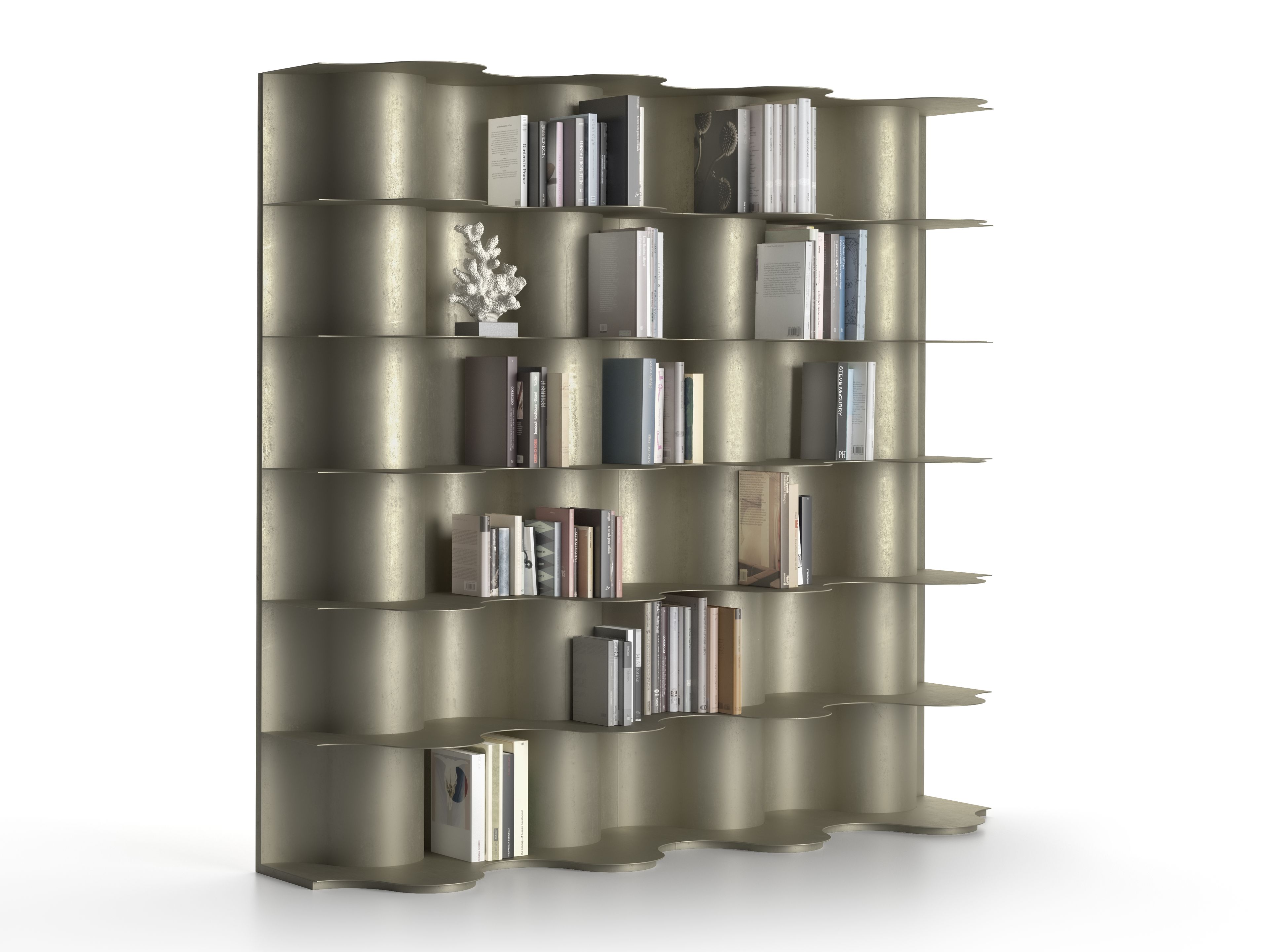 Модульный стальной книжный шкаф Natuzzi Italia Deep ARCH-00107437