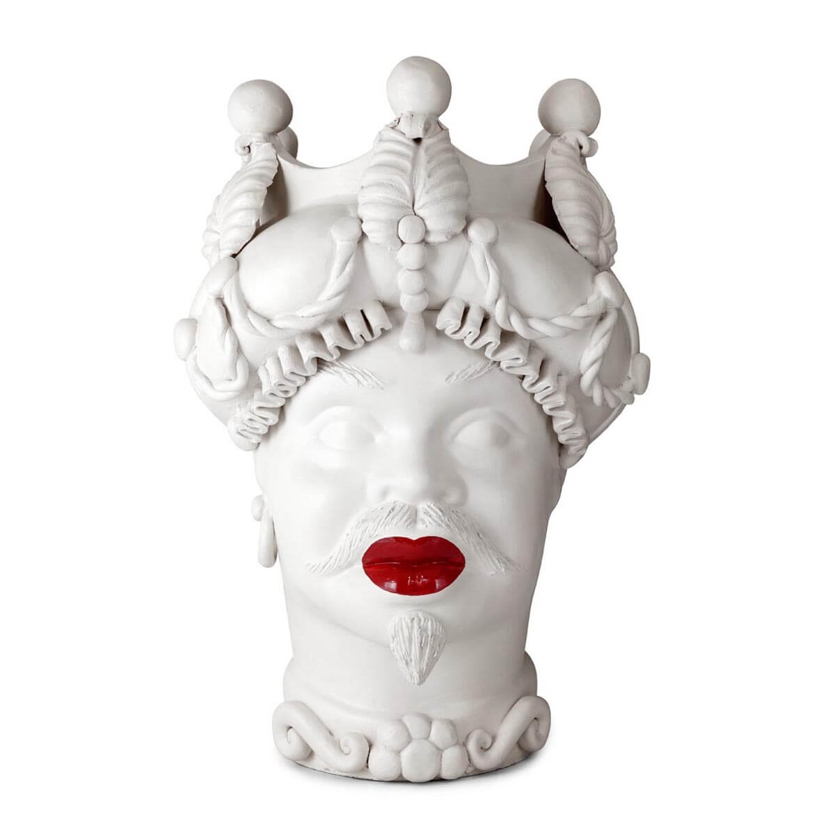 200946-18 ABHIKA ВАЗА MORO MAN BAROQUE WHITE/GOLD  - Вид №4