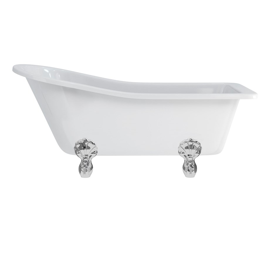 Burlington Тапочки для ванны Harewood с роскошными ножками с ножками Luxury Classic из хрома E1 L3C 