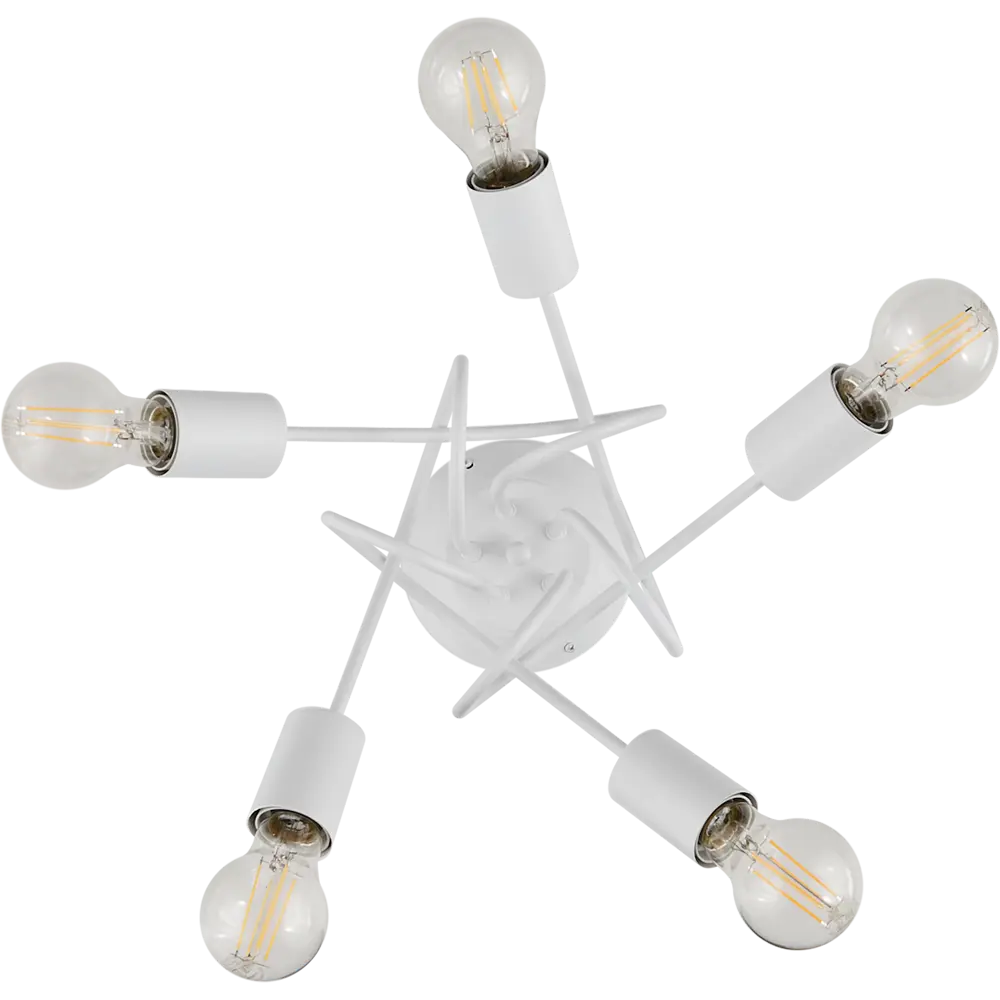 Люстра потолочная Vitaluce Сириус 5 ламп 15м² Е27 цвет белый матовый STLM-2089884 - Вид №3