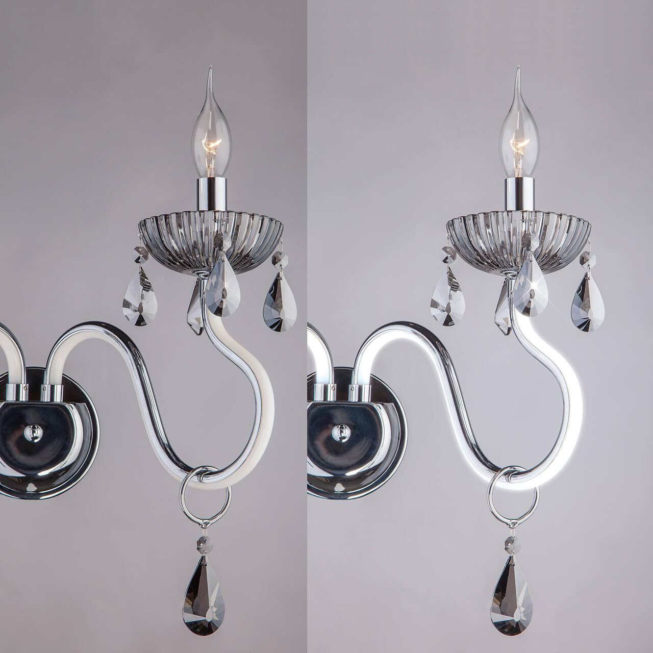 Бра металлическое на 2 лампы серое Strotskis 419/2 BOGATES СВЕЧА 00-3931259 Серый  - Вид №2