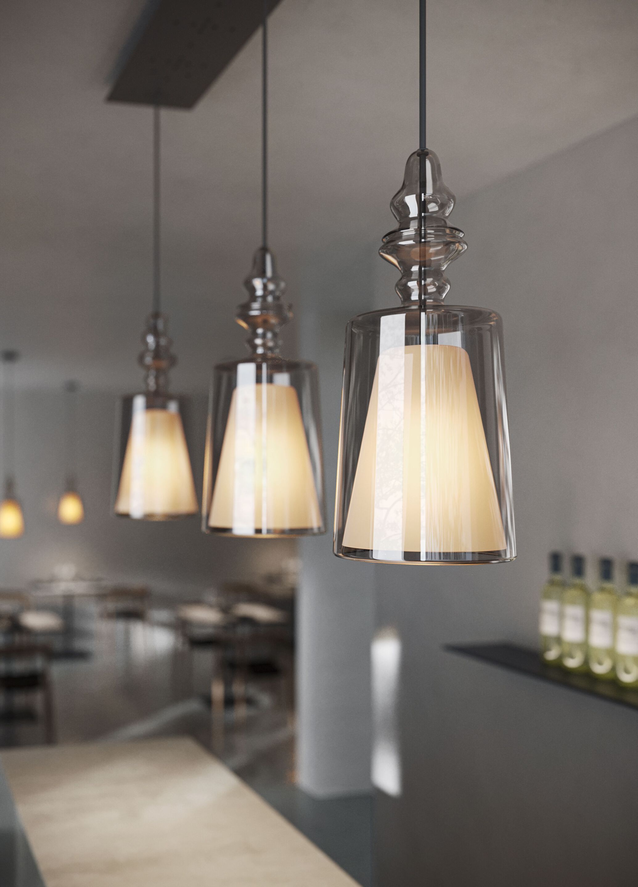 Подвесной светильник из боросиликатного стекла Karman Alibaglass ARCH-00109757 - Вид №14