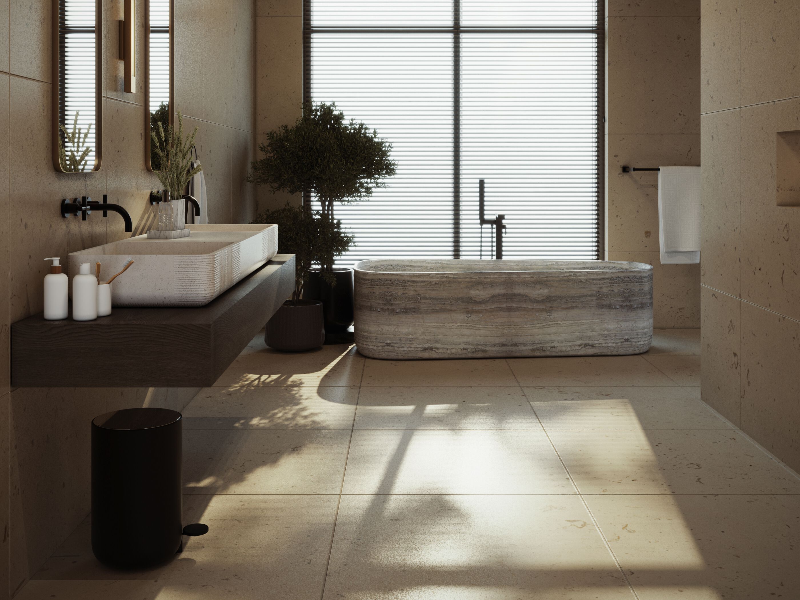 Ванна из натурального камня Davani Meridian ARCH-00040020 - Вид №3