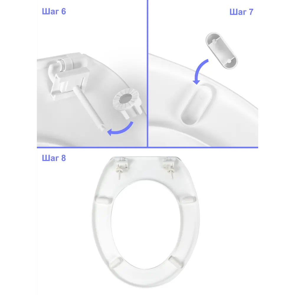 Сиденье для унитаза полипропилен цвет белый Santreyd Белое STLM-2076210 - Вид №5