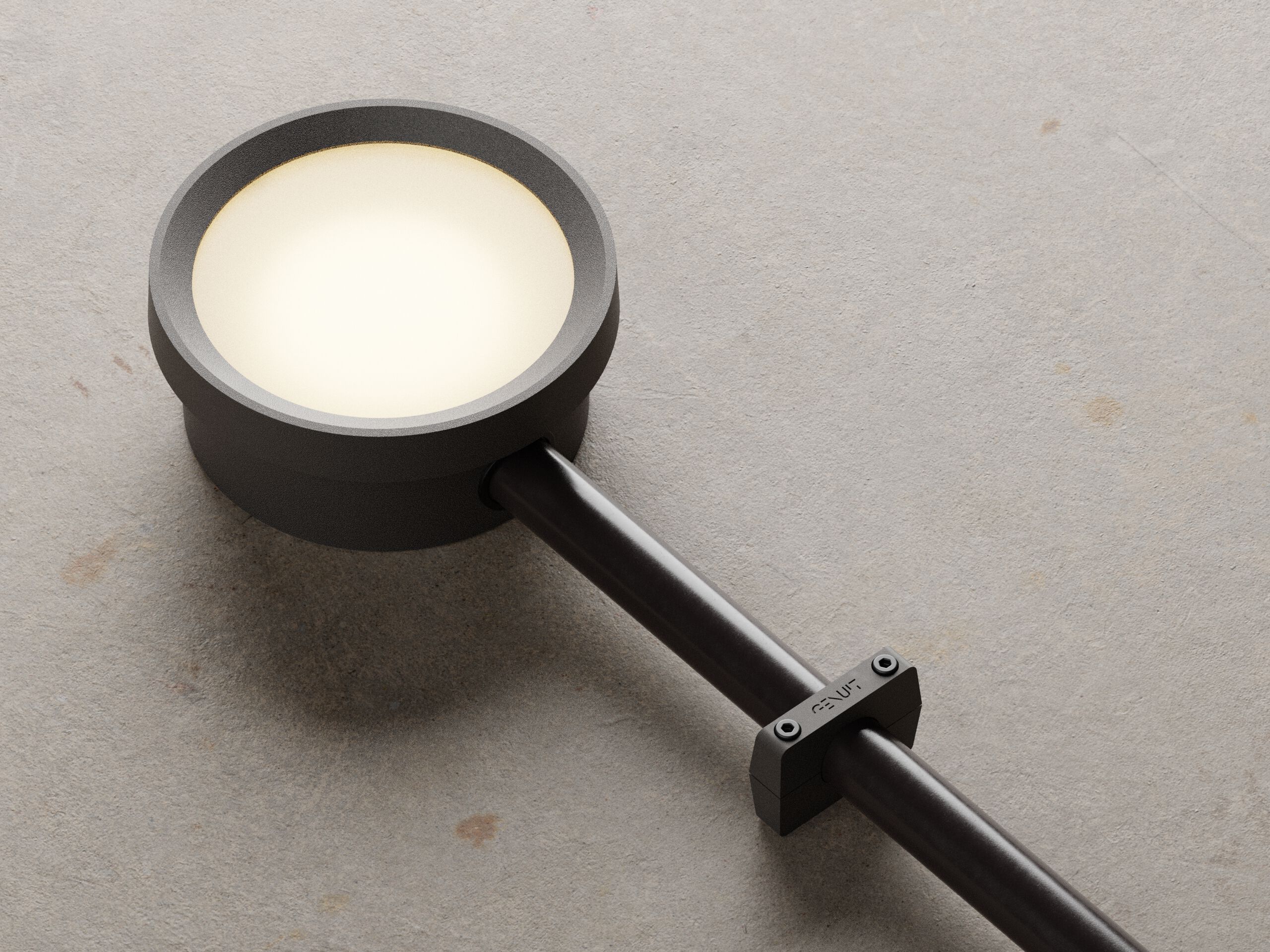 Анодированный алюминиевый настенный светильник Genuit Graphite ARCH-00073620