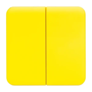Накладка для выключателя/переключателя Lexman Cosy 2 клавиши, цвет лимонный