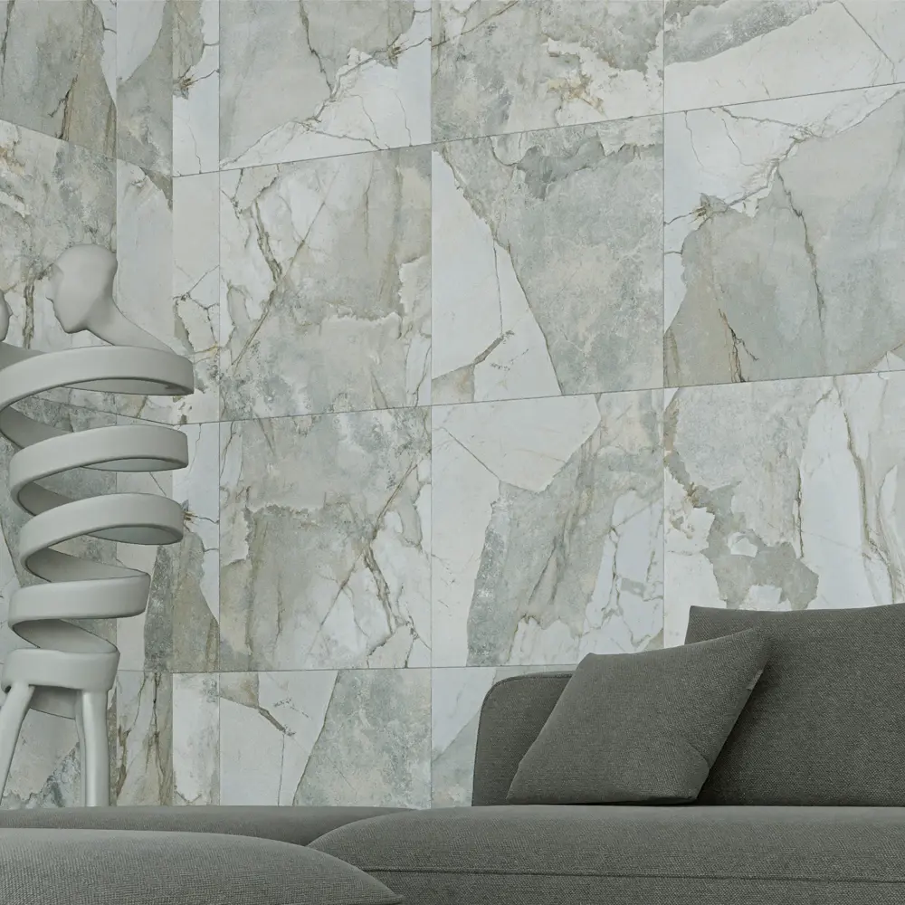 Глазурованный керамогранит Abgres Moon Marbo 80x80 см 1.92 м² матовый цвет серый Santreyd STLM-2098478