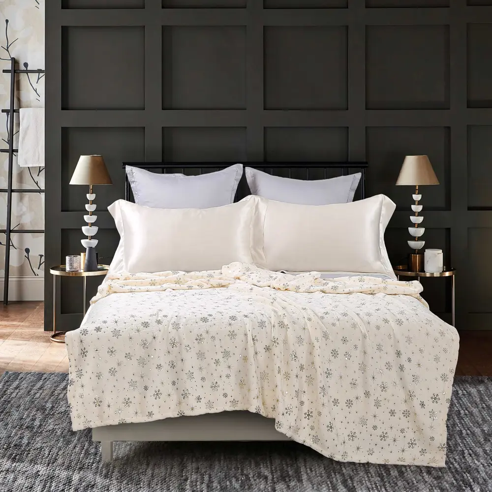 Плед Snow 150x200 см велсофт цвет экрю Santreyd Новый Год STLM-2109771 - Вид №4