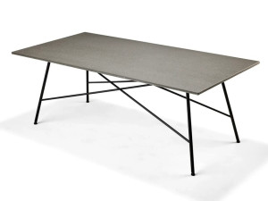 Бетонный прямоугольный садовый стол