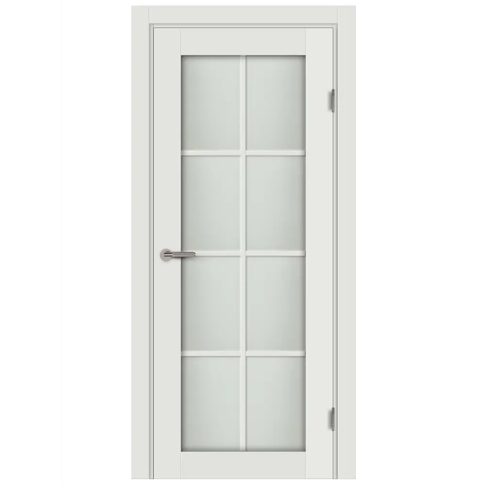 Комплект двери Пьемонт со стеклом 80x200 см Hardflex белый с добором 100 мм МАРИО РИОЛИ STLM-2183452