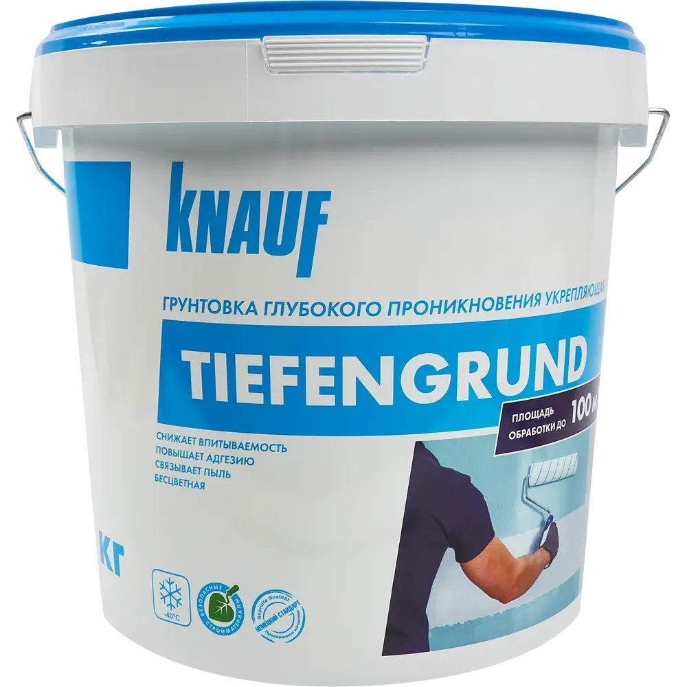 Грунтовка KNAUF Тифенгрунд для внутренних и наружных работ 10 кг 85060727 STLM-1481365