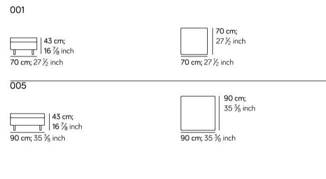 Квадратный пуф из ткани Amura ARCH-00031881 - Вид №2