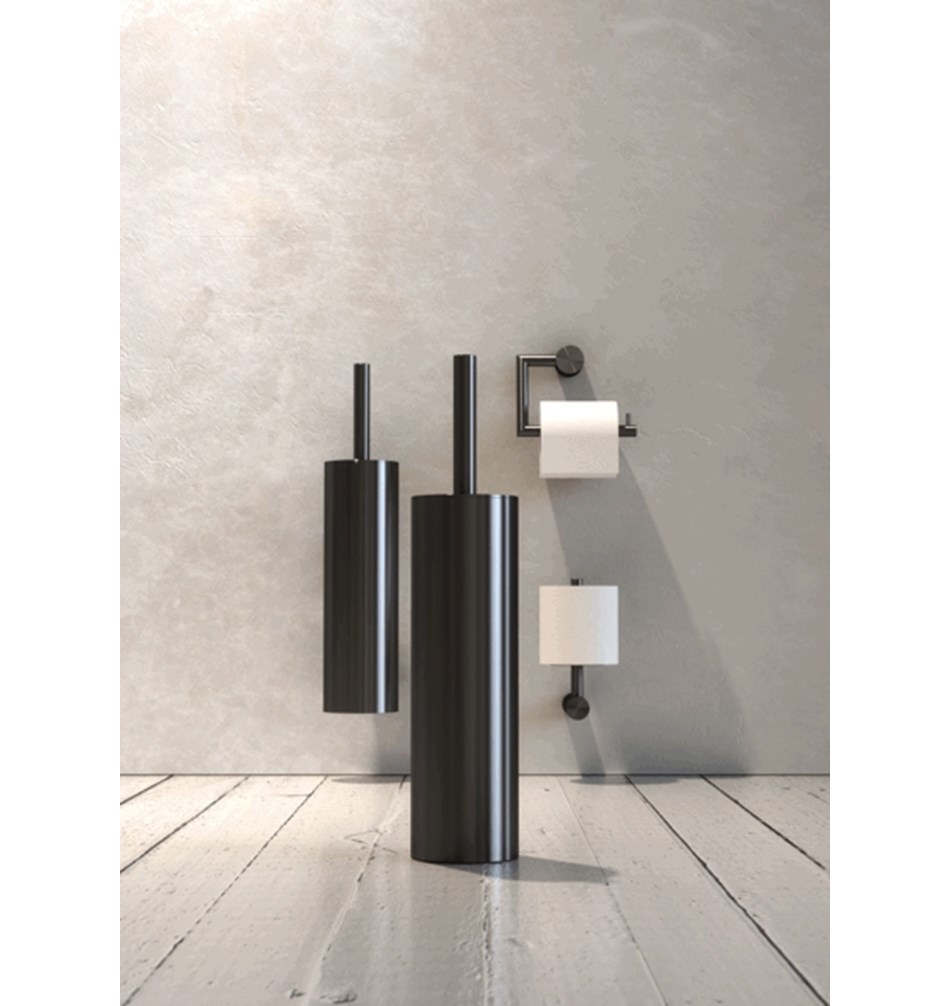 FROST Ершик для унитаза 10, стенка » матовый черный Нержавеющая сталь Матовый черный N1971-BCB  - Вид №1