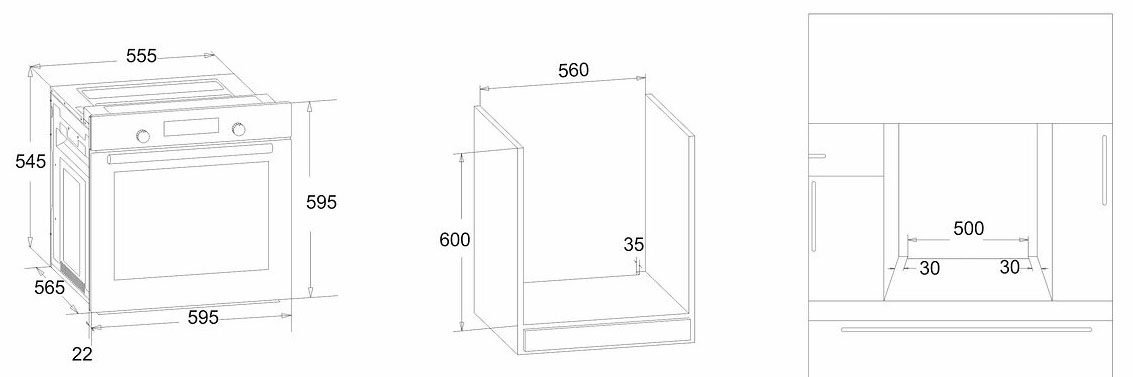 1115468 Электрический духовой шкаф Simfer B6EW16011 белый STDN-0001731 - Вид №11