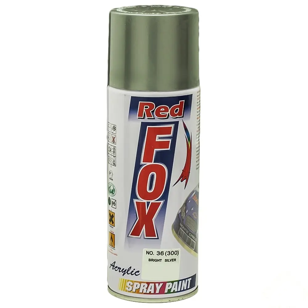 Краска аэрозольная Red Fox цвет серебряный металлик  400 мл STLM-2006540