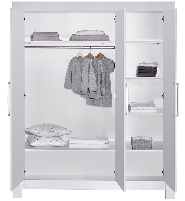 Шкаф трехстворчатый 189х154 см белый Nordic White SCHARDT  00-3880181 Белый Santreyd  - Вид №1