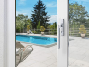 Латунная оконная ручка с замком