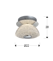 057999 Потолочный светильник 1L LED Schuller Lua  - Вид №2