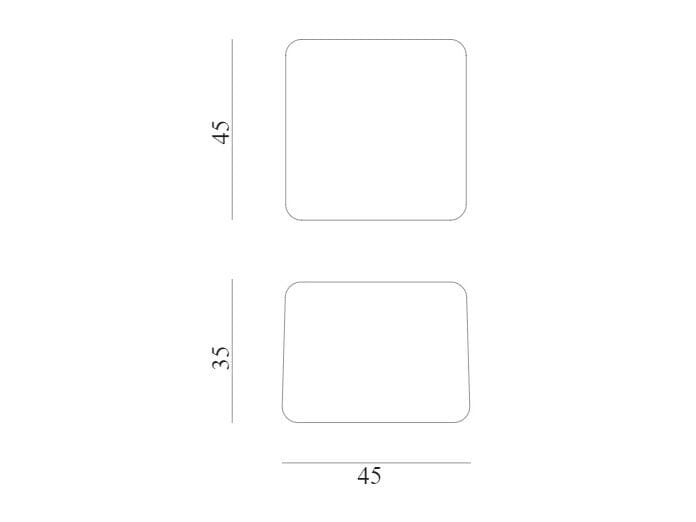 Ткань квадратный сад пуфик Exteta мягкая линия ARCH-00080011 - Вид №2