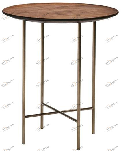 Ritzwell & Co. Круглый журнальный столик из стали и дерева Jk Jk1937 