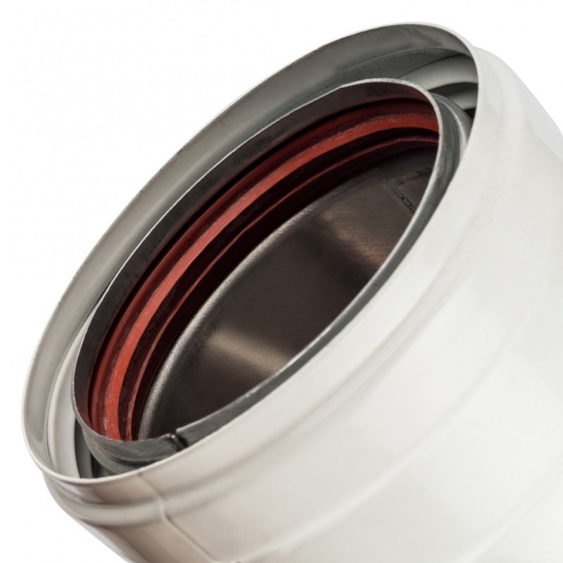 Угол дымохода STOUT DN80 90 градусов, утепленный SCA0080800090 - Вид №1