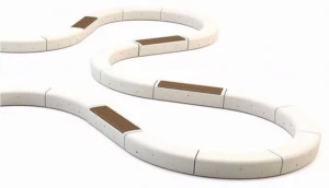 Bellitalia Изогнутая модульная скамья без спинки Onda