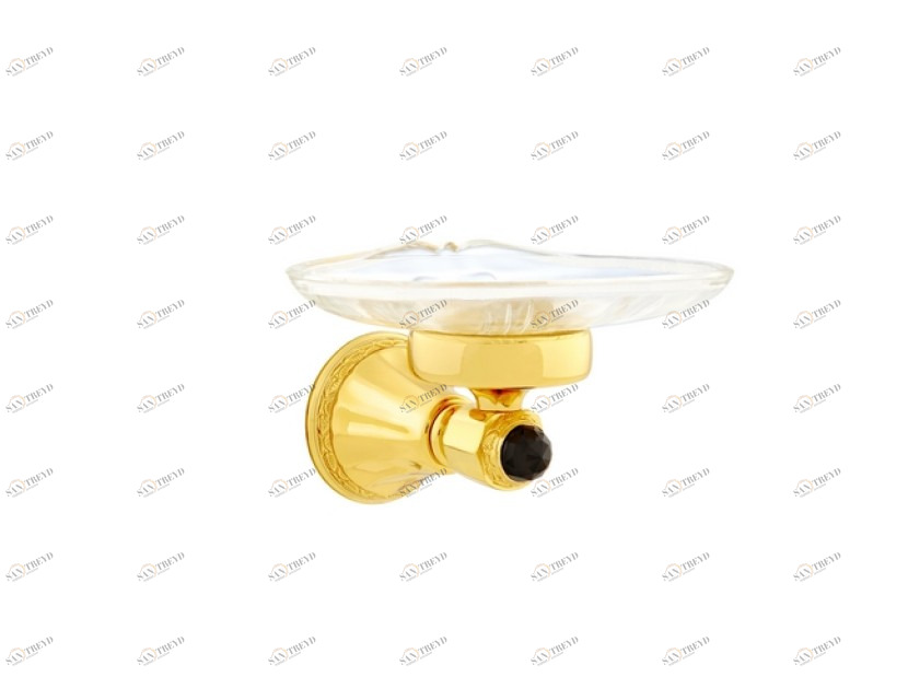 058278.N00.62 Подставка для мыльницы с черным кристаллом сваровски Сатин никель Mestre Adriatica