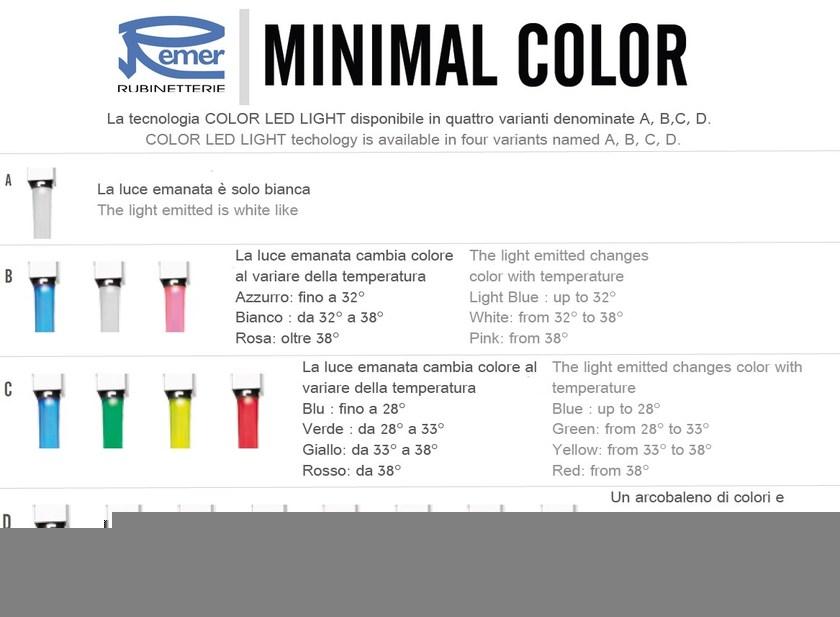 Remer Rubinetterie Комплект для ванны из хромированной латуни с ручным душем Minimal color Nr 07 2 - Вид №1