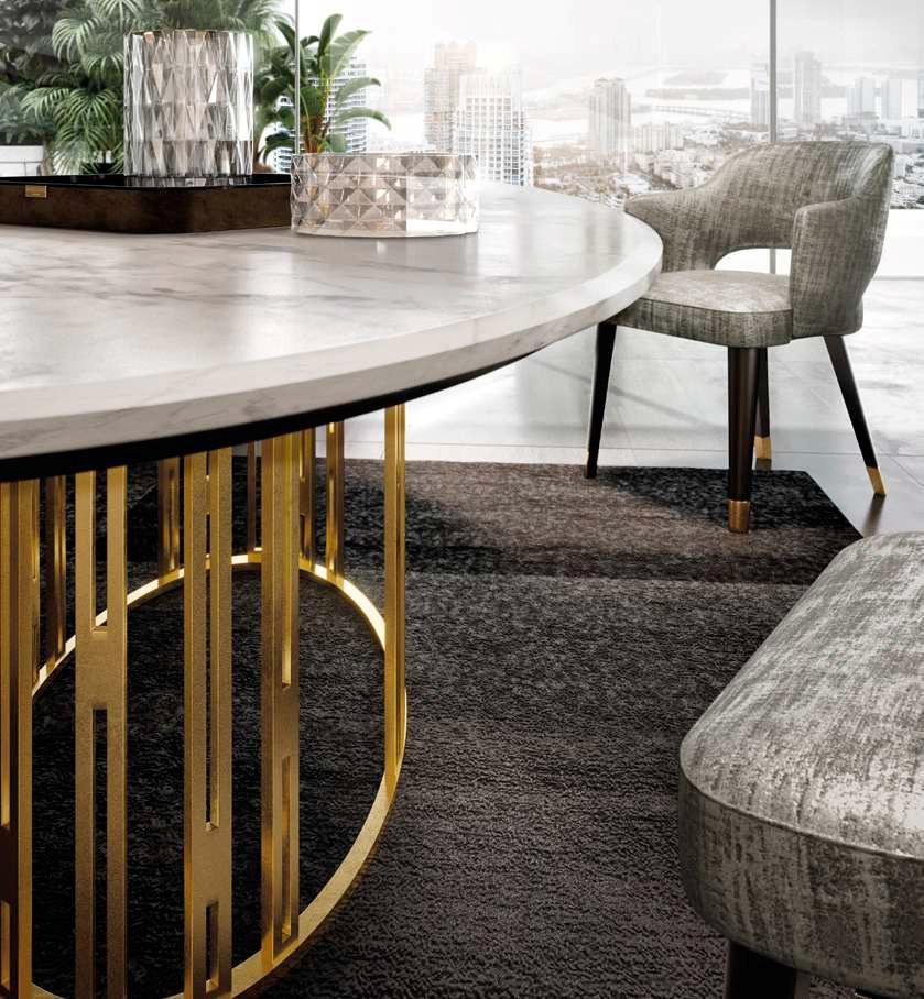 Овальный мраморный стол Mascari Msg061 Santreyd - Вид №2