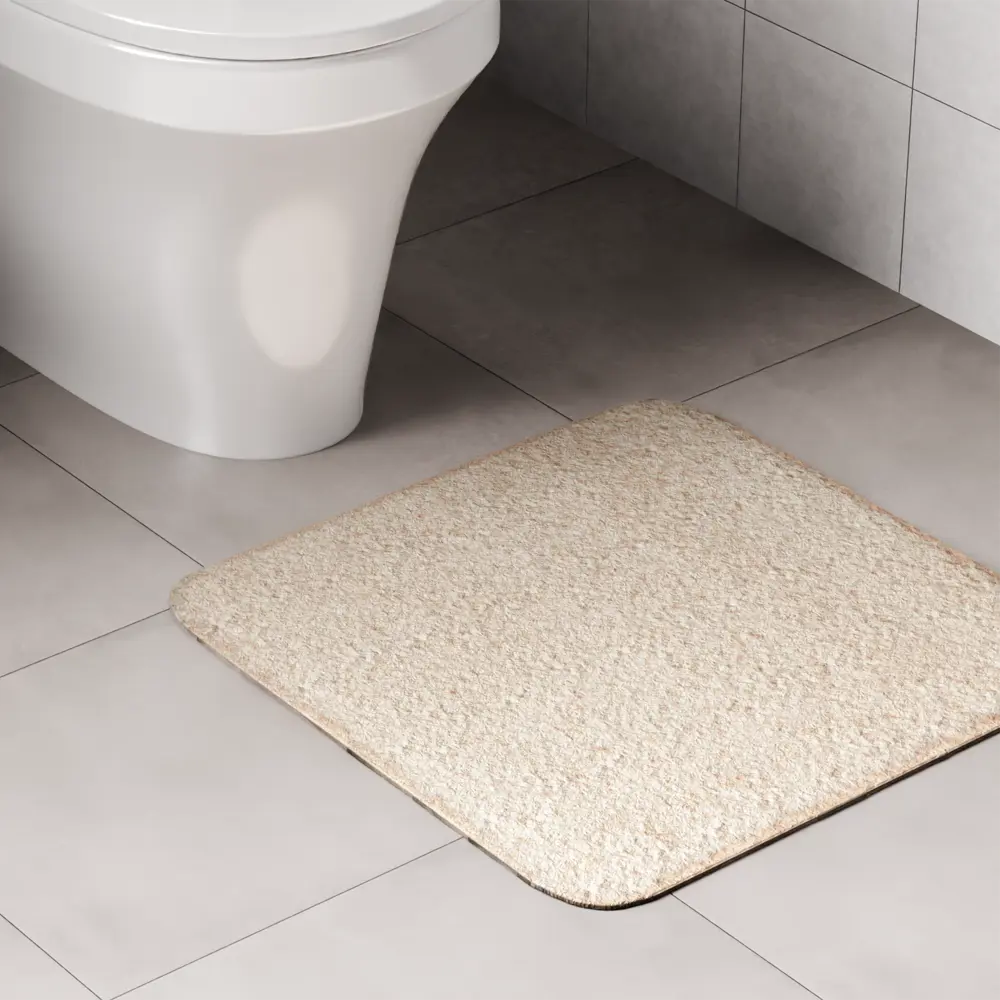 Коврик для туалета LEMER Havre - бежевый квадрат 50х50 см 89384887 STLM-1569649