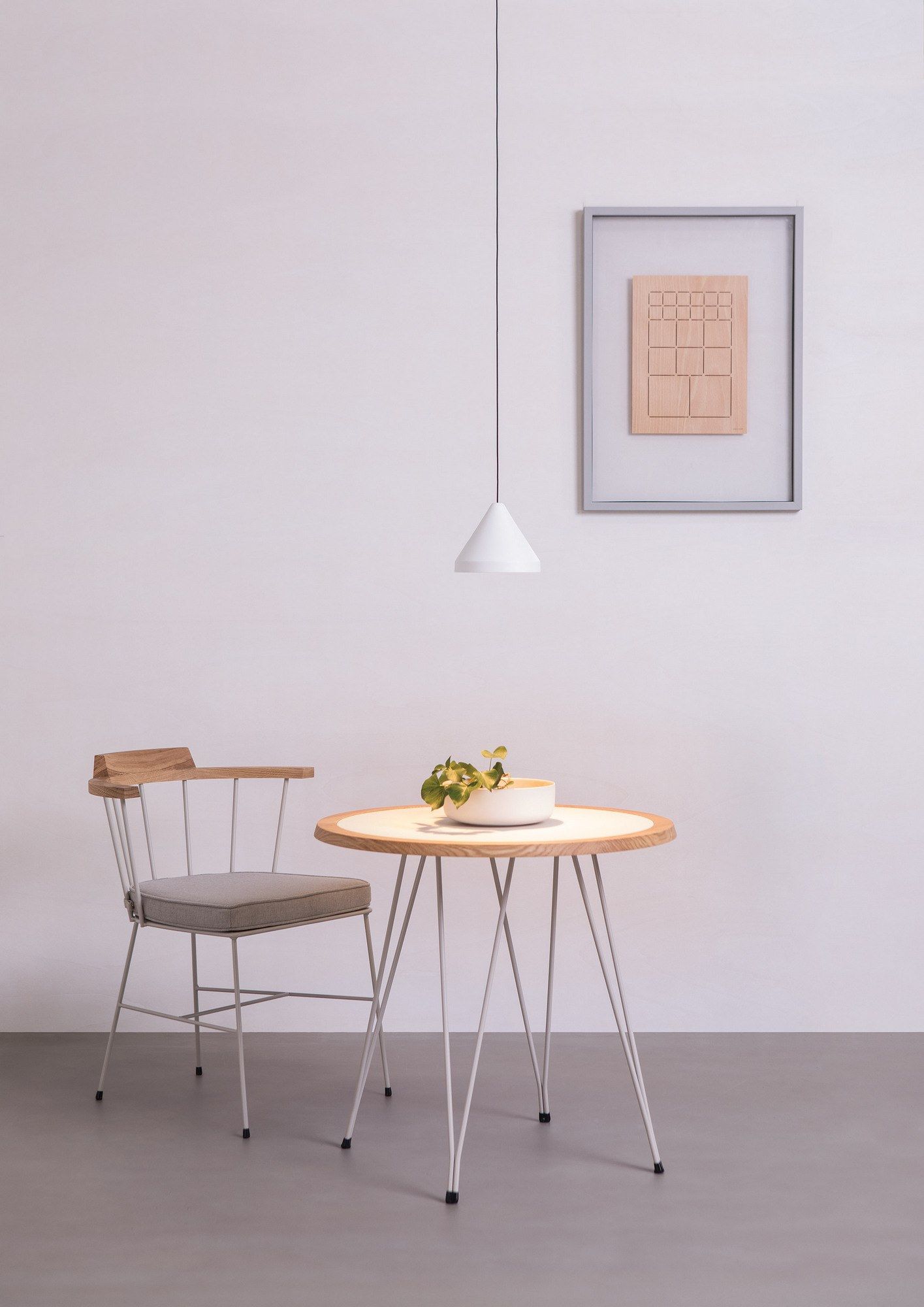 Круглый стальной стол с порошковым покрытием Vergés Mim ARCH-00091563 - Вид №5