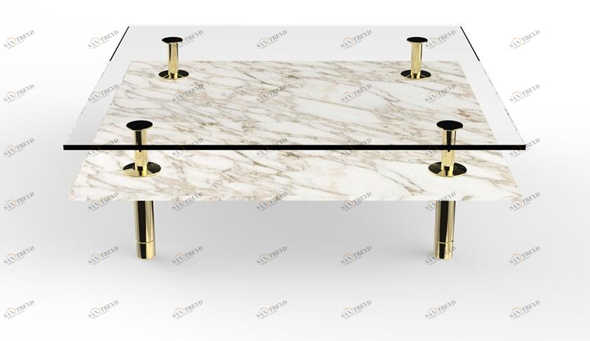 GHIDINI1961 Квадратный мраморный журнальный столик Legs sun-id-1374988