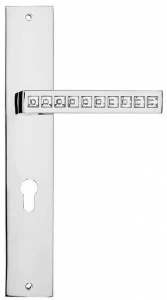 LINEA CALI' Ручка из хромированной латуни с кристаллами Swarovski® на пластине Reflex