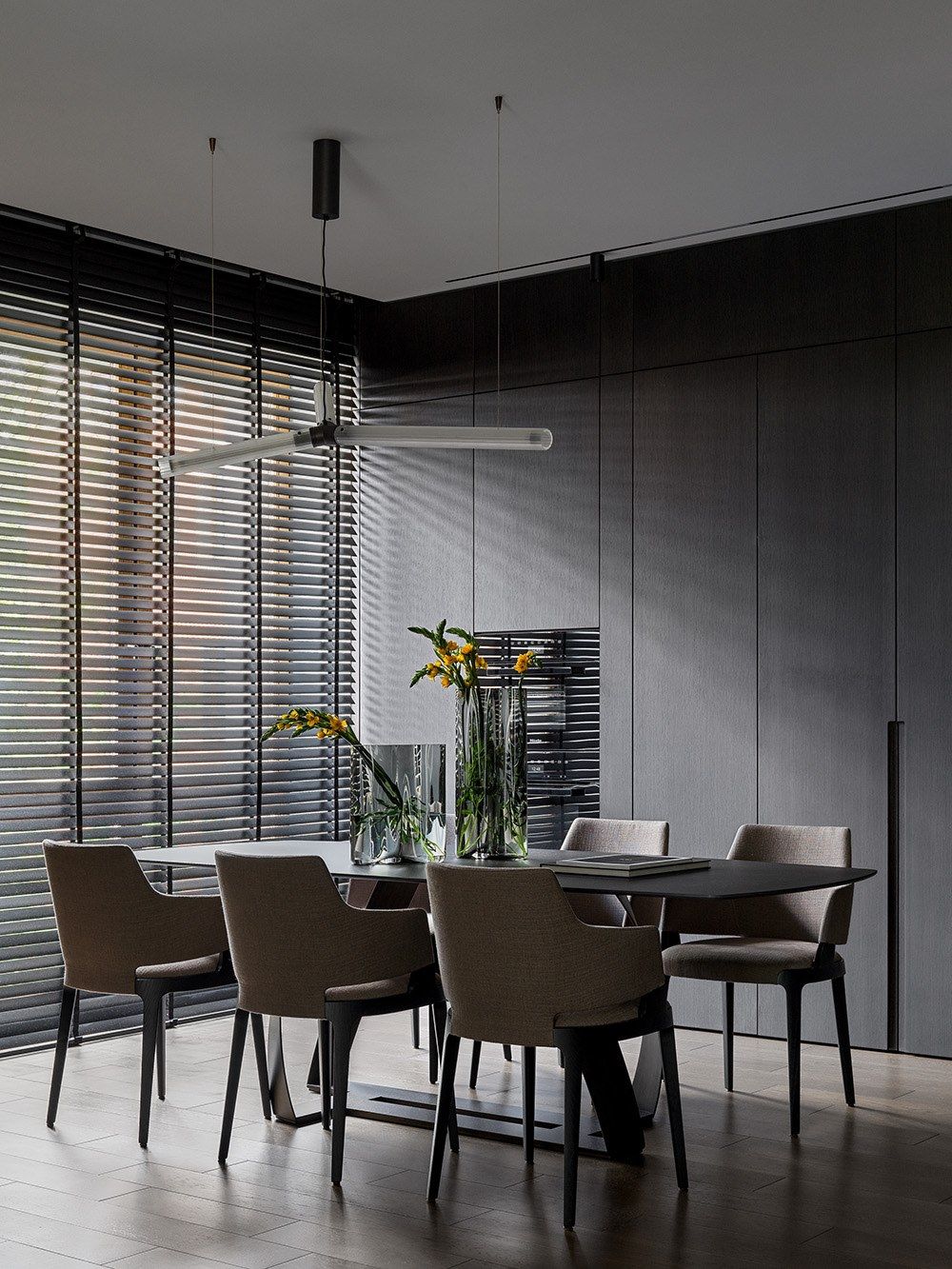 Выдвижная линейная кухня с керамогранитным полуостровом TM Italia Cucine ARCH-00053422 - Вид №3