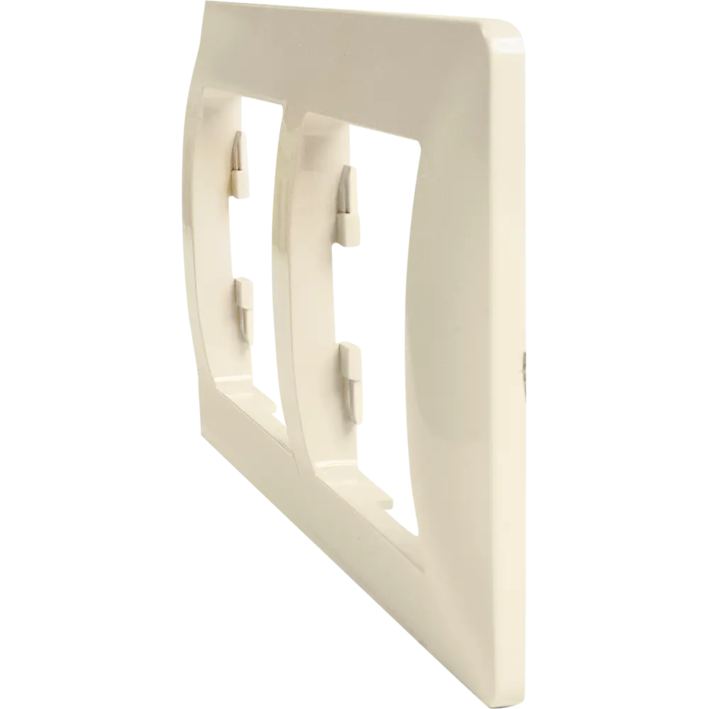 Рамка Schneider Electric Glossa для розеток и выключателей - 2 поста, бежевая 86710223 STLM-1429949 - Вид №2