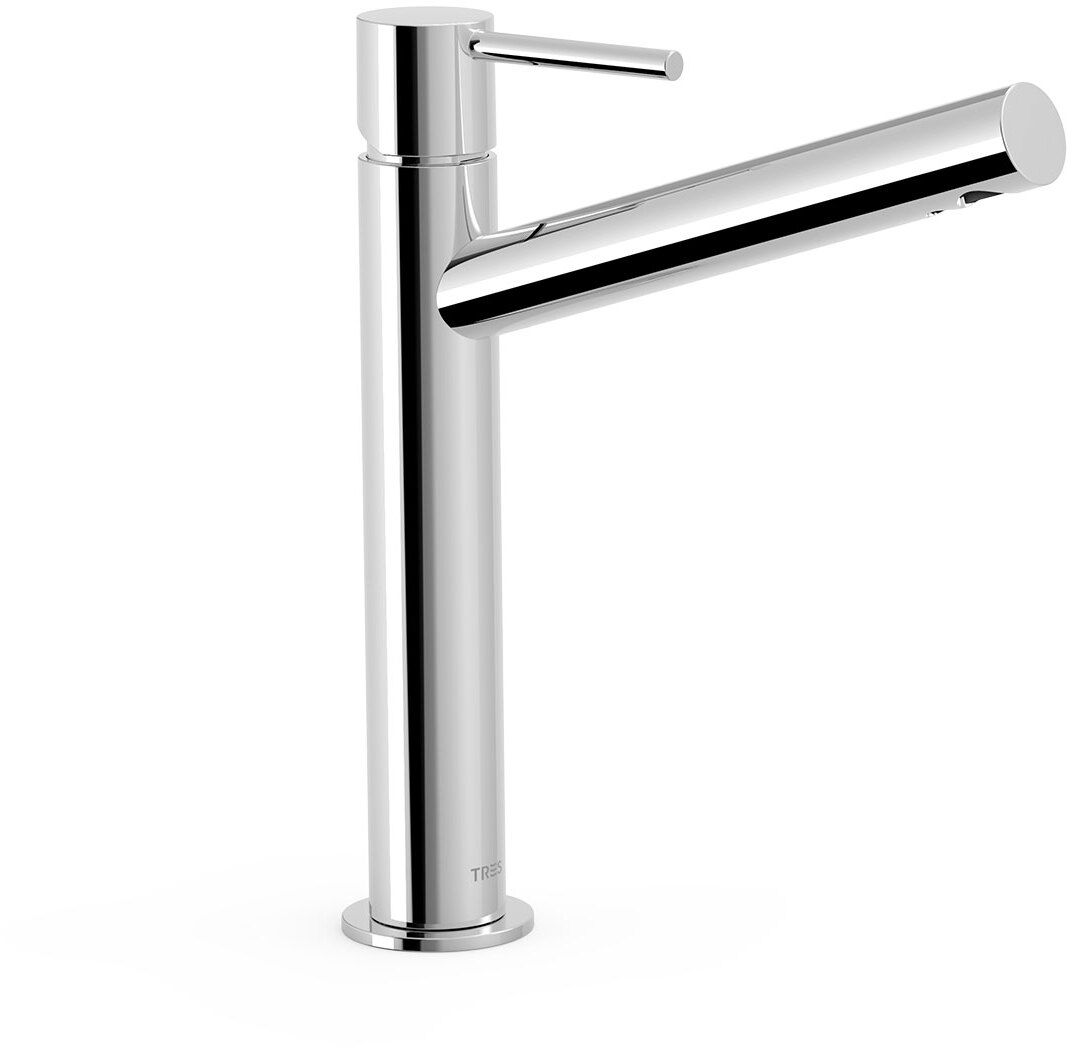 МАКСИМАЛЬНО высокий смеситель для умывальника с одной ручкой-06220601 TRES