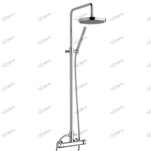 18147 Tермостатический смеситель для душа, внешний, колонка, девиатор, гибкий и душ EFFEPI RUBINETTERIE Z-Uno 