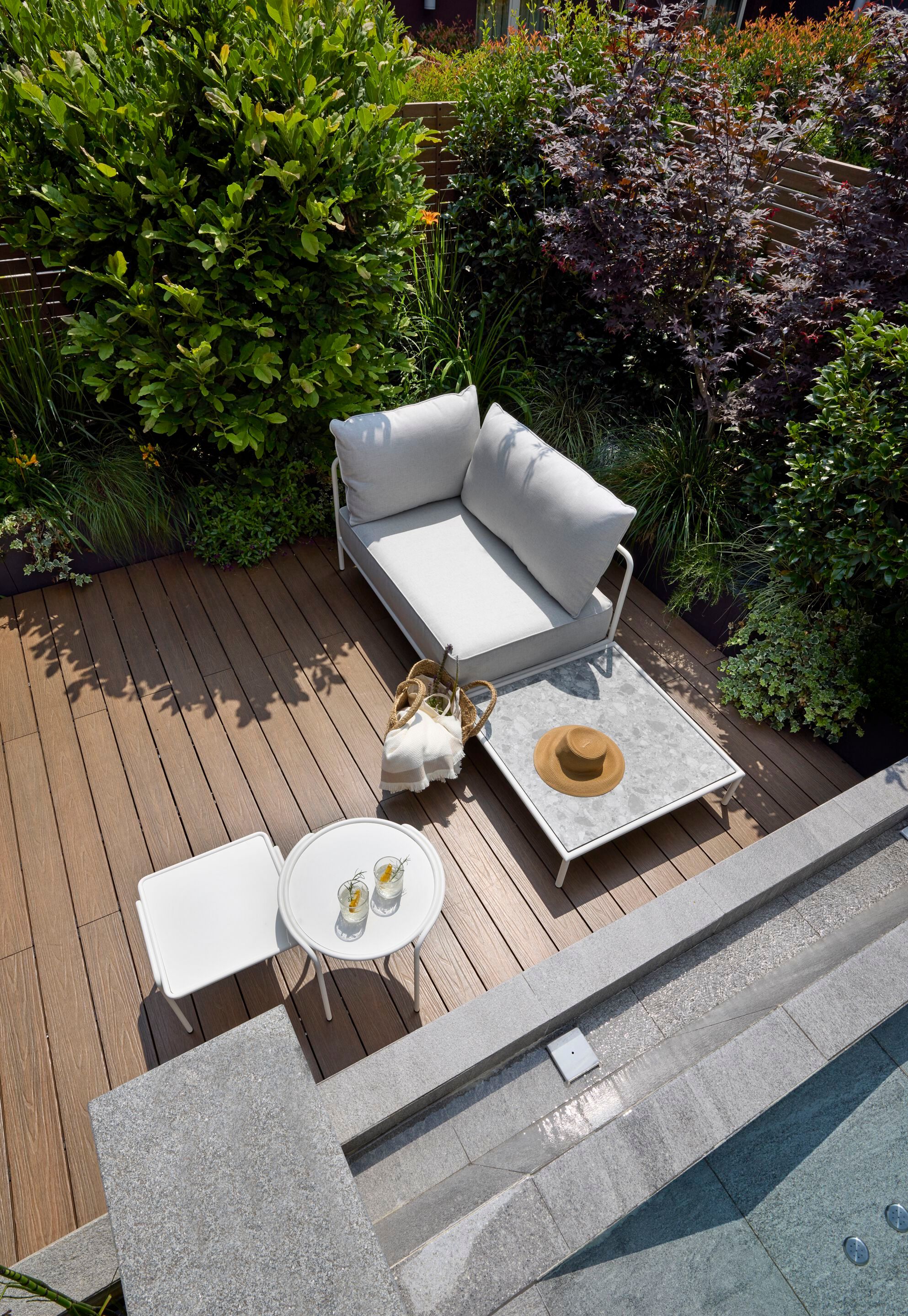 Окрашенный стальной садовый стол и столешница HPL S-CAB лоскут ARCH-00102797 - Вид №16